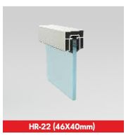 Handrail HR-22 Aluminum Glass Railing Handrail Profile for Balcony and Staircase, Modern Rectangular Design, Durable Finish, Easy Installation for Indoor and Outdoor Projects 